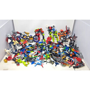 Huge Lot Of LEGO BIONICLE Assorted Figures Masks Parts Weapons 5+ LBS